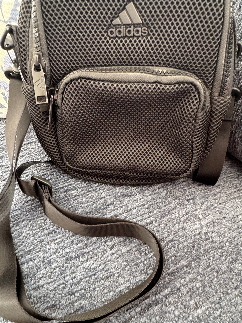 adidas Small Black Mesh Crossbody Bag - Picture 2 of 5
